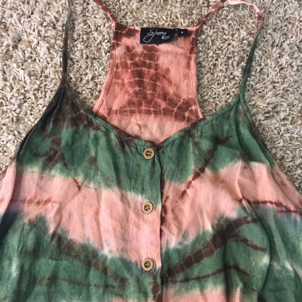Razor back pastel Tie Dye tank